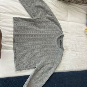 Gray Cable Knit Sweater